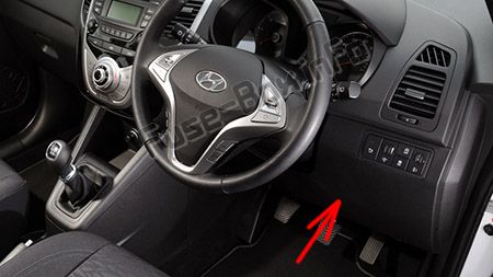Расположение предохранителей в салоне (RHD): Hyundai ix20 (2011-2018)