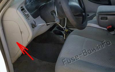 Расположение предохранителей в салоне: Ford Ranger 1998-2003 гг.